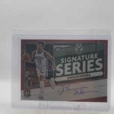 2020-21 Panini Donruss Optic Jordan Nwora Signature Series Red Choice Prizm RC