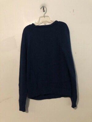 Lands' End Drifter Size XS/P 2-4 Navy Blue Cable Knit Sweater