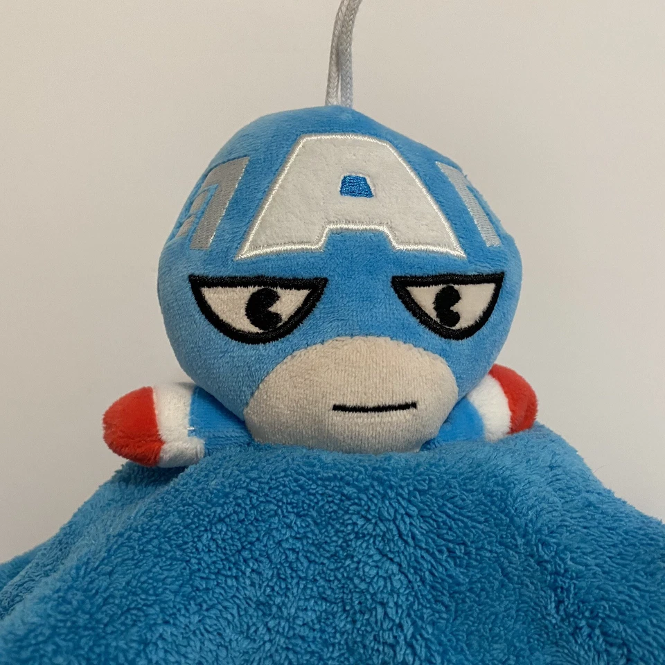 Miniso Captain America Lovey Blue Soft Security Blanket Towel Marvel Baby Boy - Image 2 of 4