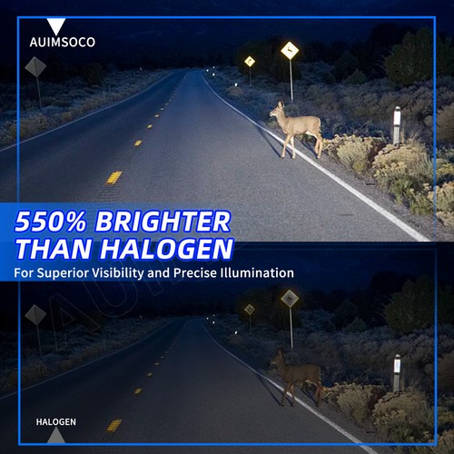 AUIMSOCO 9005+9006 Combo LED Headlights Bulbs High + Low Beam 6000K White Bright - Picture 5 of 12