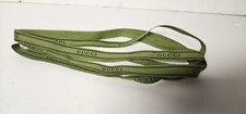 Authentic Gucci Green Ribbon With Black Monogram Logo 1/2  Wide 8 Feet Long