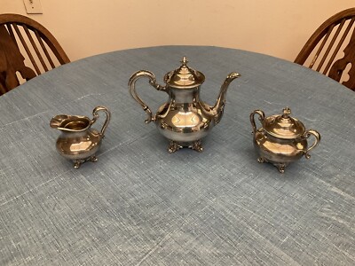Reed & Barton Vintage Regent 5600 Silver Plate Coffee Tea set 3