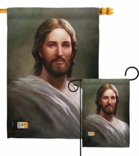 Our Savior Garden Flag Faith Religious Decorative Small Gift Yard House Banner