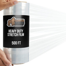 500 Stretch Film Heavy Duty Plastic, 500Ft Shrink Wrap Roll 10" Puncture Resist