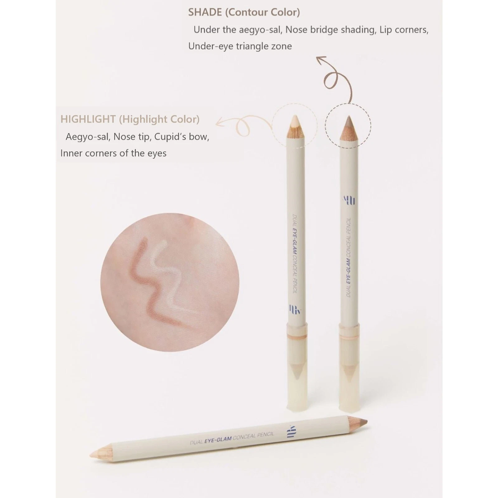 Dual Eye Glam Conceal Pencil : 02 New Bebe