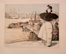Auguste Louis LEPERE (1849 - 1918) - Embarcad�re sur la Garonne, Bordeaux. 1898