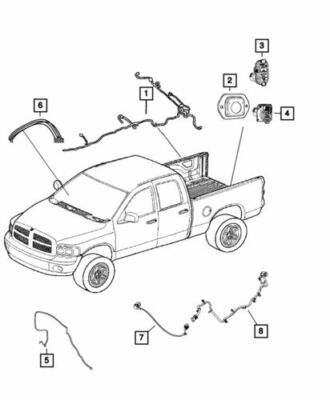 Genuine Mopar 2014 Ram 3500 Chassis Electrical Wiring Harnesses 68205727AD