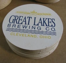 25 GREAT LAKES BREWING CO UNUSED BEER COASTERS CLEVELAND OHIO NEW OLD STOCK NOS
