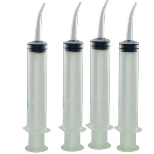 FDA Dental Disposable Irrigation Syringe With Curved Tip FREE SHIPPING 4PCS 12CC - Afbeelding 1 van 5