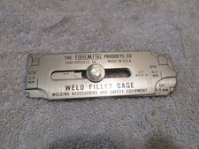 The Fibre-Metal Products Co. Weld Fillet Gage 6 Vintage Welding Gauges Tool