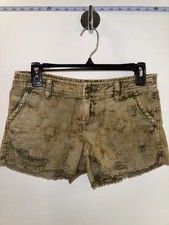 Free People Distressed Tie-Dye Raw Hem Shorts Size 0