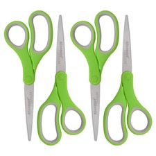 Westcott KleenCut 8" Titanium Scissors with Durable Ergonomic Handle 4 pk 