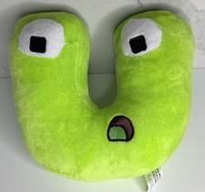 Alphabet Lore Green/Yellow U Plush Kids Stuffed Toy Educational Preloved