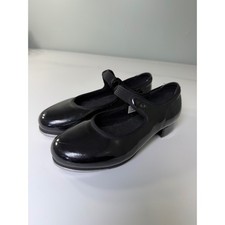 Bloch Kids Black Patent Techno Tap Mary Jane Dance Shoes Size 1W Youth