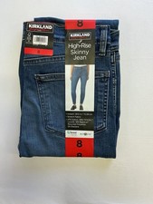 Kirkland Signature High Rise Skinny Jeans Women Blue Stretch Size 8/28