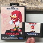 Knuckles The Echidna in Sonic 1 for the Sega Genesis + case & cover art.