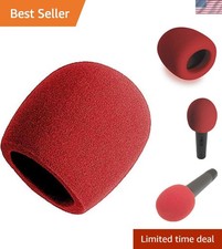 Foam Ball-Type Microphone Windscreen, Red