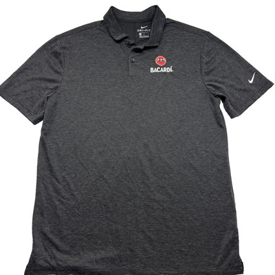 Nike Golf  Polo Shirt Black Bacardi Vodka Short Sleeve Men s  Sz M