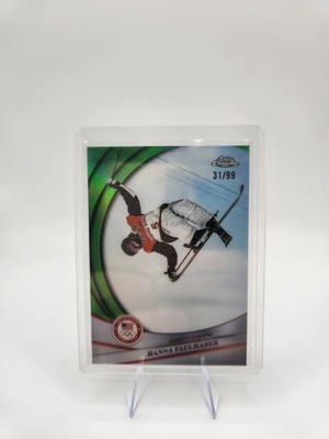 Hanna Faulhaber 2026 Topps Chrome Winter Olympics #59 Green Refractor #/99