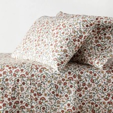 Queen 400 Thread Count Performance Sheet Set Warm Floral - Threshold