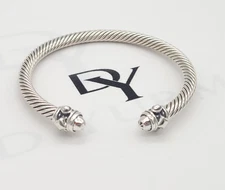 David Yurman 5mm Classic Cable 6.5" In Renaissance Bracelet 925 Sterling Silver