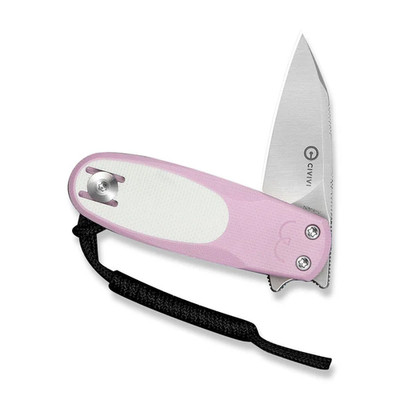 Civivi Knives Purr Slip Joint C25054-4 Pink & White G10 Nitro-V Stainless Knife