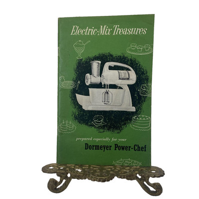 Vintage 1949 Electric-Mix Treasures Dormeyer Power-Chef Green PB Mixer Cookbook