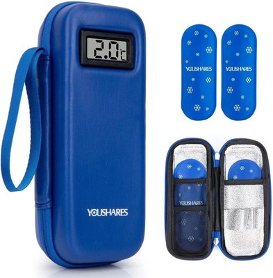 Insulin Cooler Travel Case with Temperature Display - Refrigerated Medicine Cool
