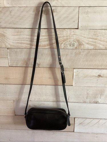 Vintage Coach Black Leather Legacy West Crossbody/Camara Bag M23-9589 - Image 1