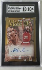 2023 Finest Hakeem Olajuwon Masters Autograph Auto Geometric Gold /50 SGC 10/10