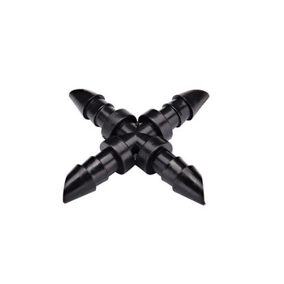 Raindrip R399CT Plastic Black 50 PSI Drip Irrigation Barbed Cross 1/4 in.