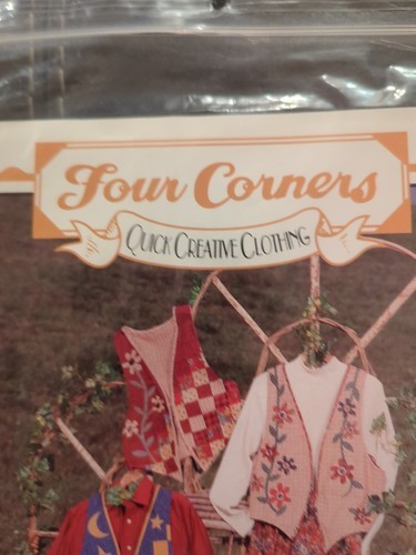 Four Corners: BEST VEST & 1 HOUR SKIRT Patchwork Quilt Pattern #5503 - Size S-XL - Picture 2 of 5