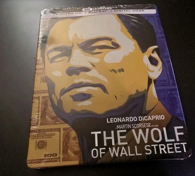The Wolf of Wall Street (4K Ultra HD + Blu-ray + Digital) SteelBook *NEW/SEALED*