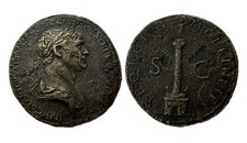 Trajan (AD 98-117). Æ Sestertius (Trajan’s Column). Rome, AD 112-114.