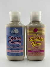 Bath Body Works Bubble Gum Pop Cotton Candy Clouds Lotion Set 8oz Each New
