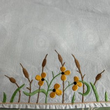 Vintage Embroidered Tablecloth