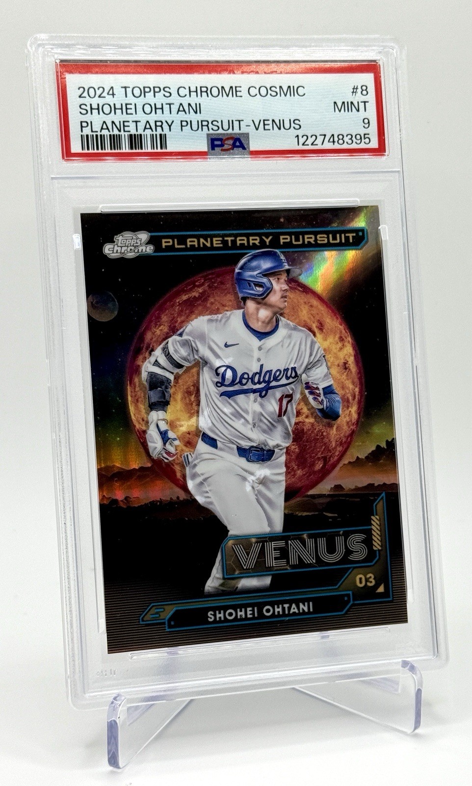 Shohei Ohtani #PPV-8 Baseball Cards 2024 Topps Cosmic Chrome Planetary Pursuit trading card — raw and PSA graded price guide