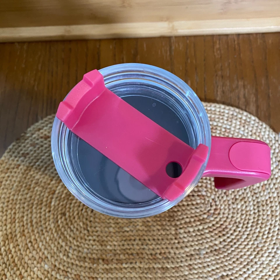 Taza de viaje Juicy Couture rosa vaso de acero inoxidable de 30 oz con tapa de mango Foto 3 de 4