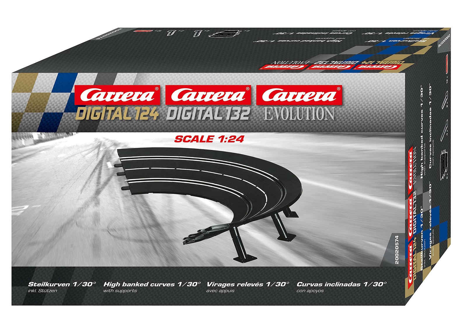 Carrera 20574 20020574 High banked Curve 130 6 Slot Car Track Accessory 37 18790₽