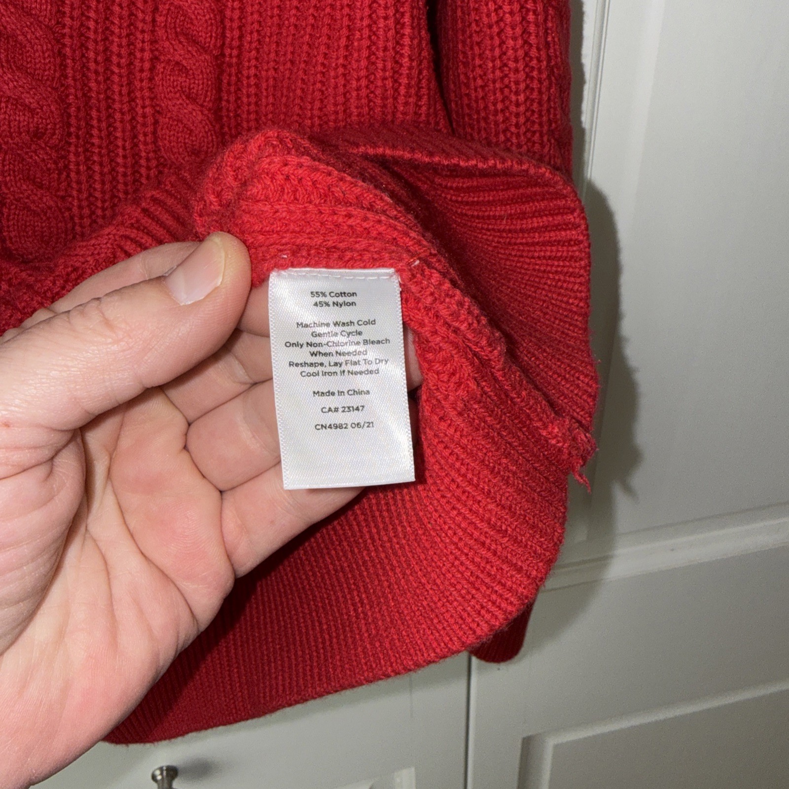 Talbots Crew Neck Pullover Cable Knit Sweater Siz… - image 3