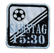 Fußball Patch Aufnäher Kutte Samstag 7,5 x 7,5 cm groß