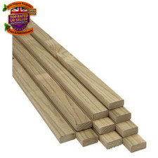 Green Rough Sawn Treated Timber Battens 25X50Mm 2X1 Inch (10) - 1.5 Metre