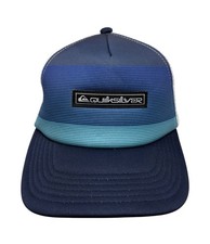 Quiksilver Trucker Foam Snapback Hat Cap Blue Stripe Youth SIze