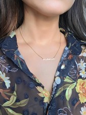 Mama Necklace Gold 14k Stainless Steel Jewelry Birthday Gift for Mom