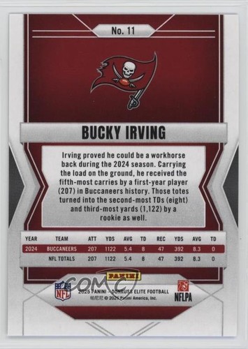 2025 Panini Donruss Elite Bucky Irving #11 0u8t - Picture 2 of 3