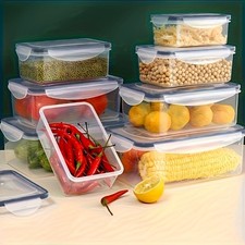 8PC Airtight Food Storage Containers BPA-Free Locking Lids Microwave & Freezer