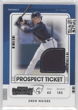 2021 Panini Contenders Prospect Ticket Jersey Drew Waters #PTJ-DW c2a