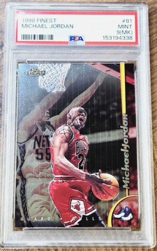 1998 Topps Finest #81 Michael Jordan PSA 9 Chicago Bulls