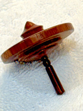 Wooden hand turned Spinning Finger Top well done spins great
