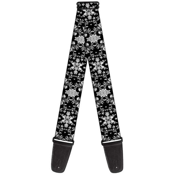 Guitar Strap - Floral Collage Black/Gray/White (Us Import) Acc Neu-image